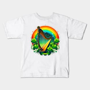 Irish Harp Heraldry celebrating St. Patrick's Kids T-Shirt